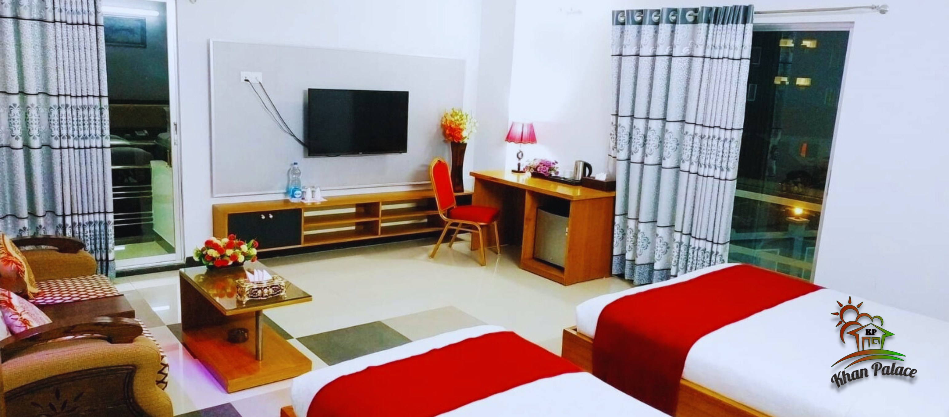 Royal Deluxe Family (1 Couple + 1 Single Bed) at Hotel Khan Palace – Kuakata Accommodation