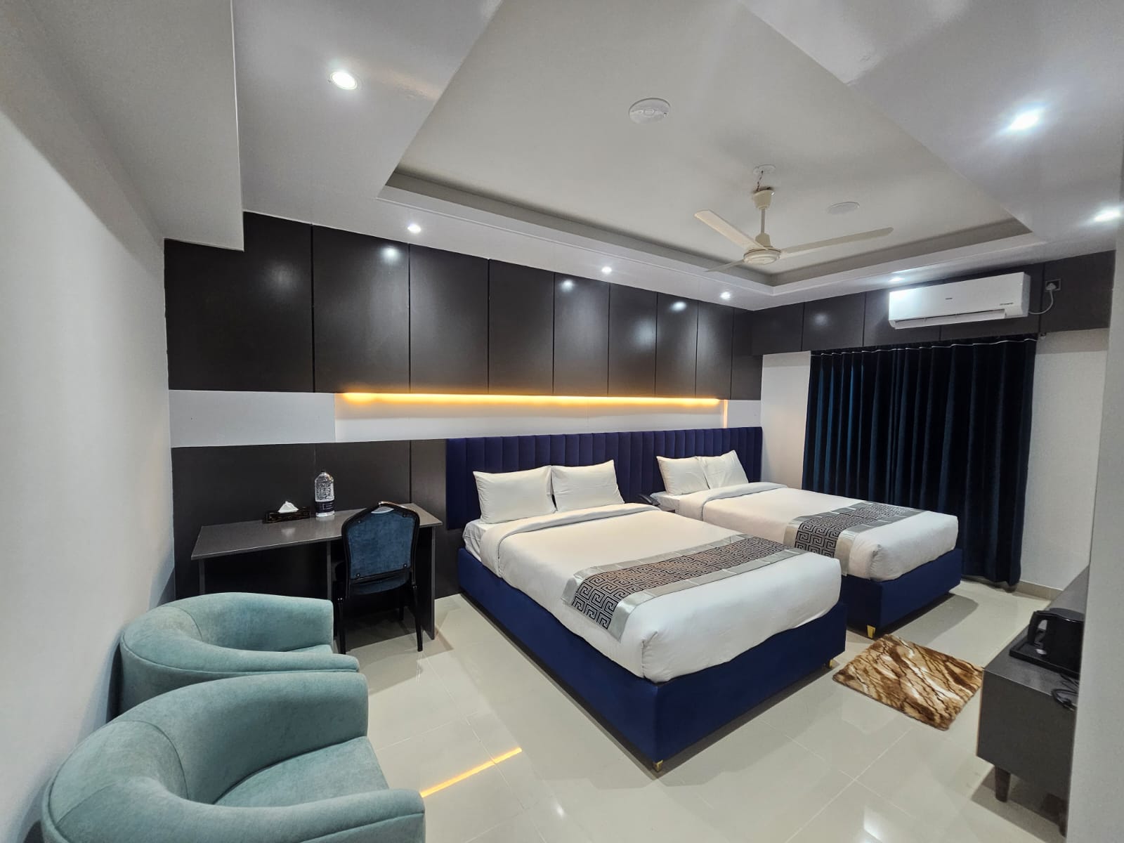 Royal Twin (2 Semi Couple Bed) – Hotel Khan Palace Kuakata Gallery