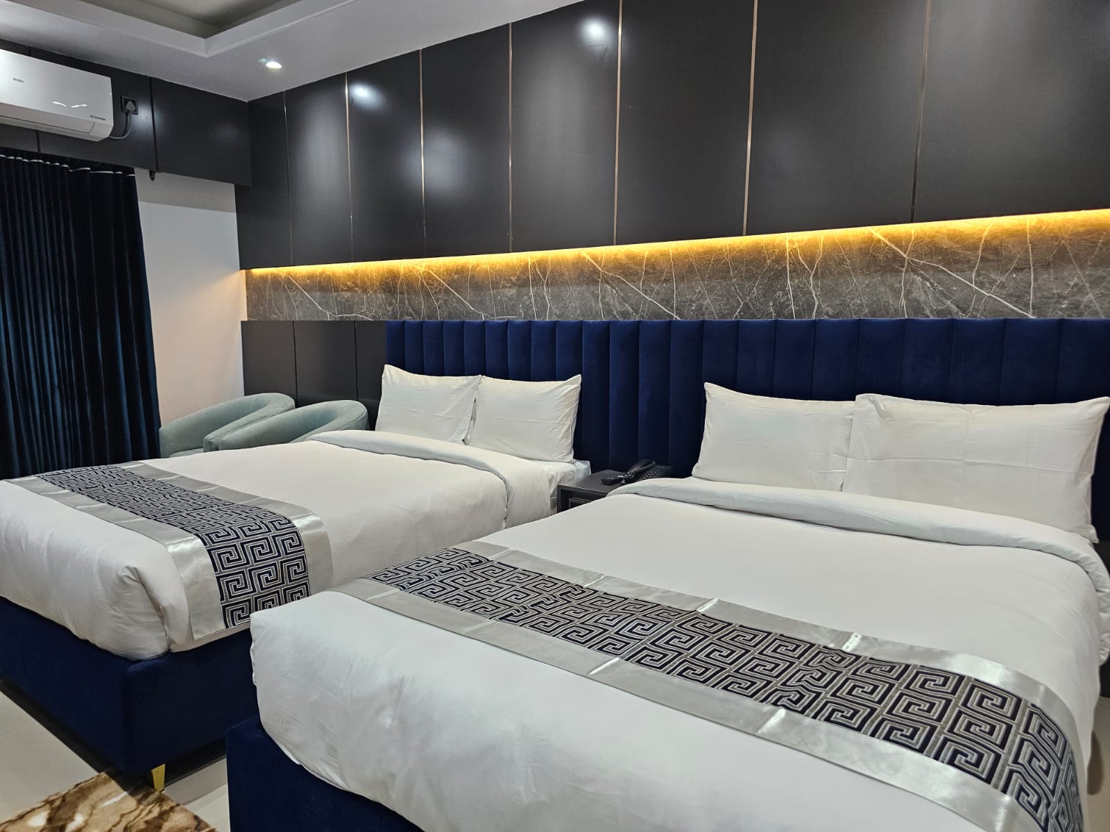 Royal Twin (2 Semi Couple Bed) – Hotel Khan Palace Kuakata Gallery