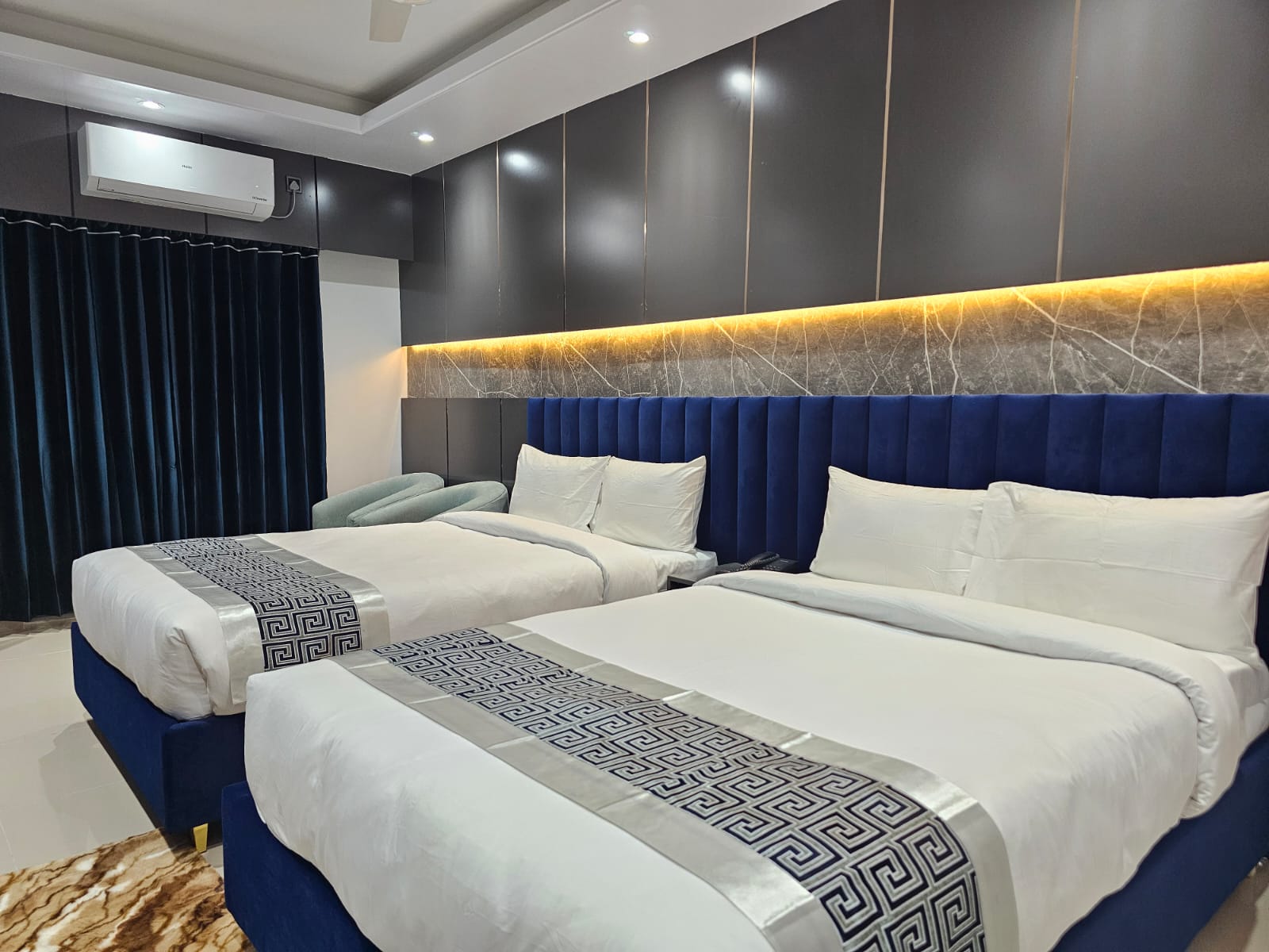 Royal Twin (2 Semi Couple Bed) – Hotel Khan Palace Kuakata Gallery