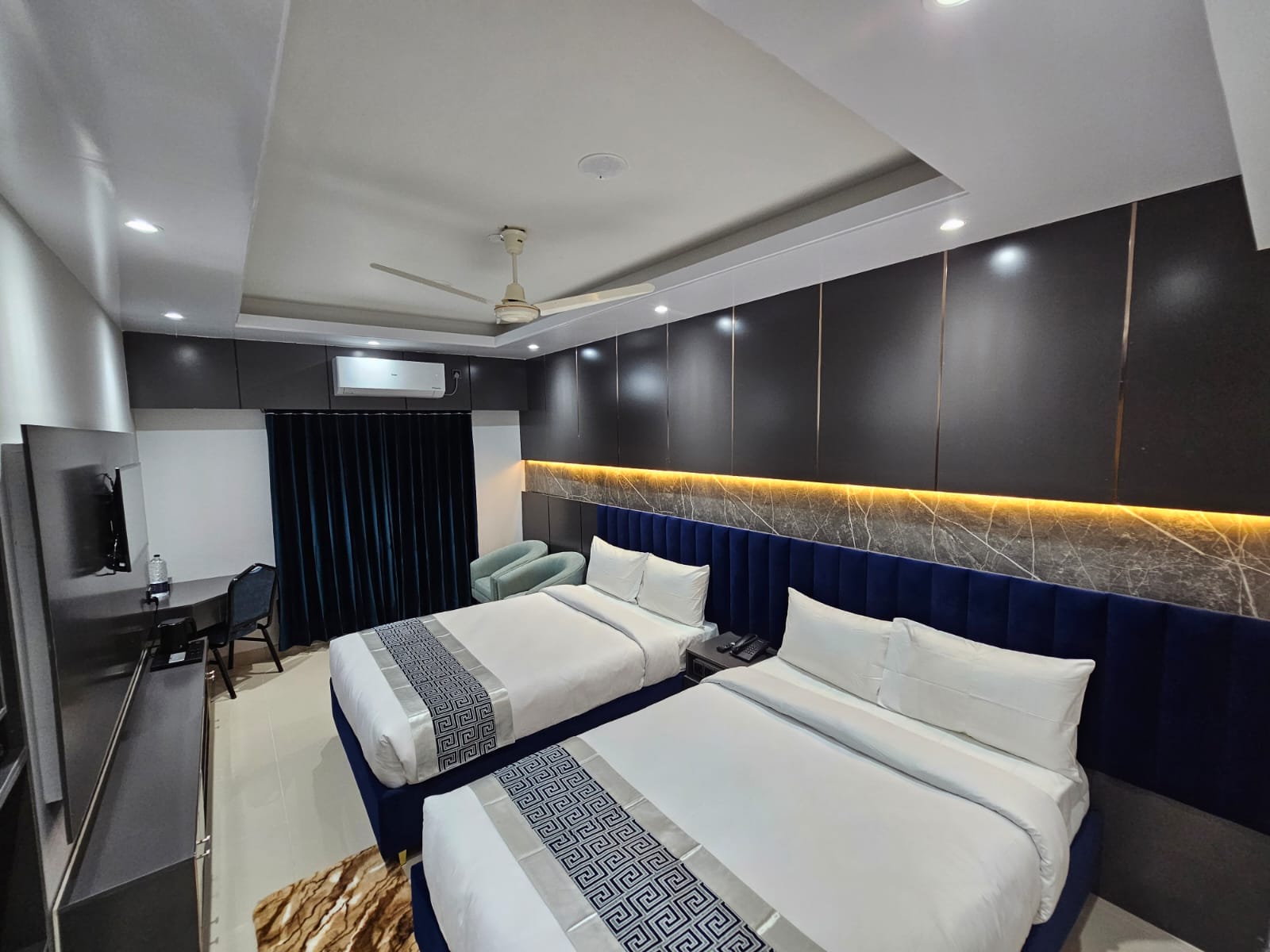 Royal Twin (2 Semi Couple Bed) – Hotel Khan Palace Kuakata Gallery