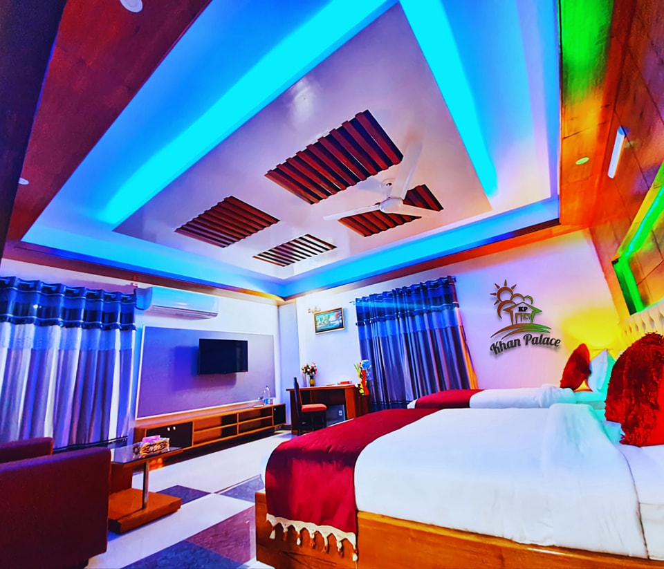 VIP Deluxe Family (1 Couple + 1 Single Bed) – Kuakata Hotel Photo 1