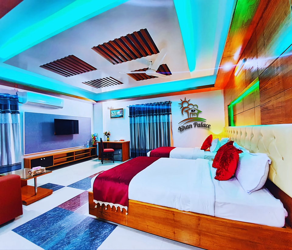 VIP Deluxe Family (1 Couple + 1 Single Bed) – Hotel Khan Palace Kuakata Gallery