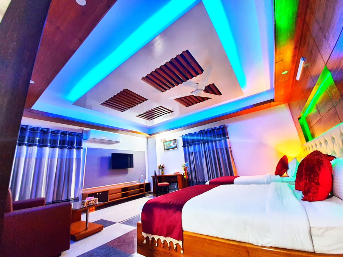 VIP Deluxe Family (1 Couple + 1 Single Bed) – Hotel Khan Palace Kuakata Gallery